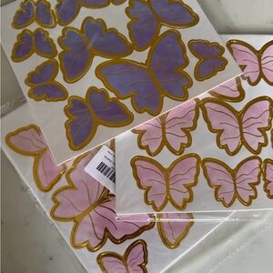 Purple and Pink Butterfly Stickers
